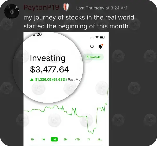 A Hustlers University stock market result