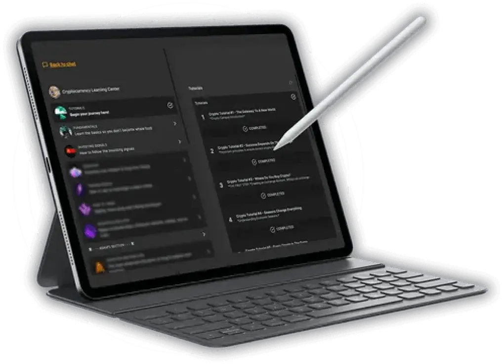 The Hustlers University app on an iPad