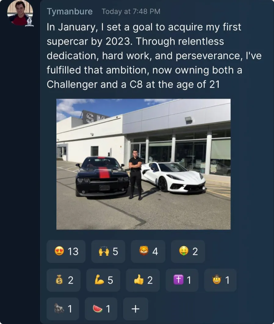 A Hustlers University student earnings screenshot